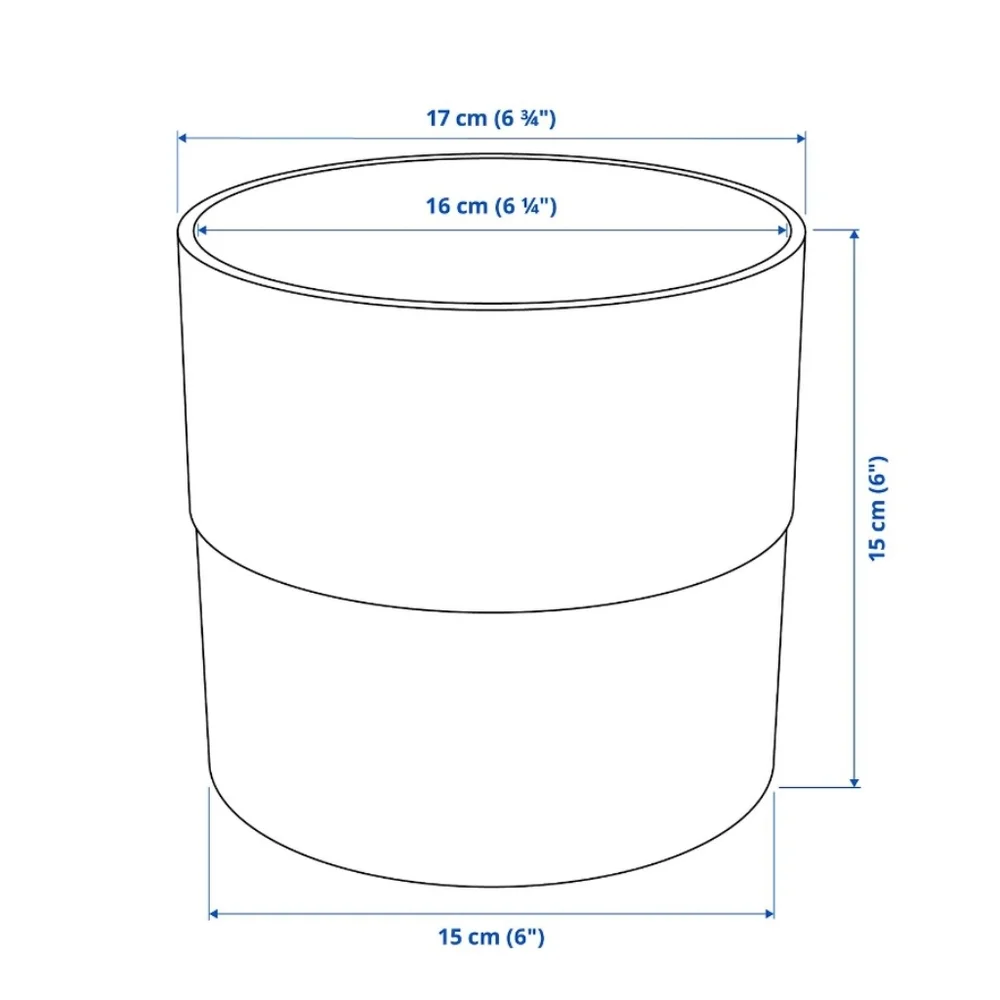 IKEA NYPON Gray Plant Pot